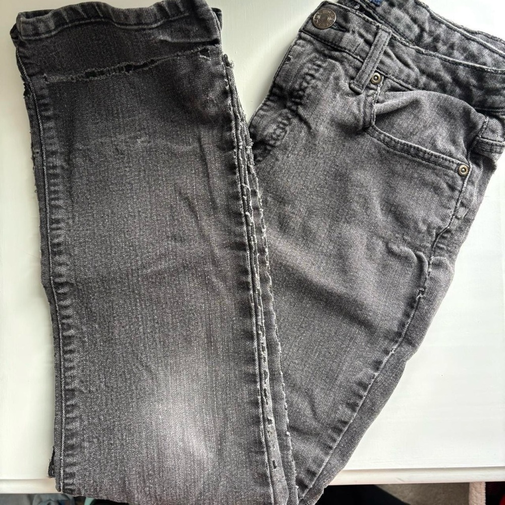Basic Editions Dark Gray Straight Leg Jeans